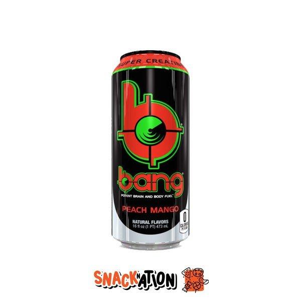 BANG Peach Mango - Bevanda Energetica al gusto di pesca e mango 473 ml - Snackation