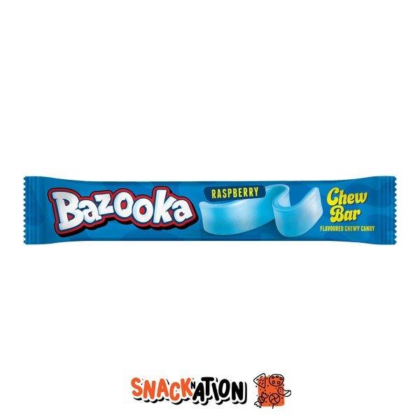 BAZOOKA Raspberry Chew Bar - Caramella al gusto di Lampone 14 gr - Snackation