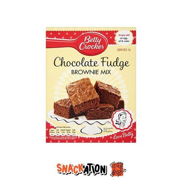 BETTY CROCKER Chocolate Fudge Brownie Mix - Preparato per Brownie al cioccolato 415 gr - Snackation