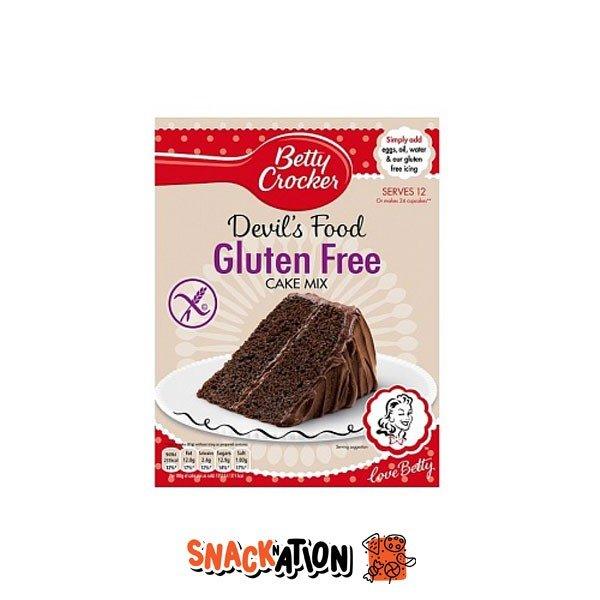 BETTY CROCKER Gluten Free Devil Food Cake - Preparato per Torta al cioccolato senza glutine 425 gr - Snackation