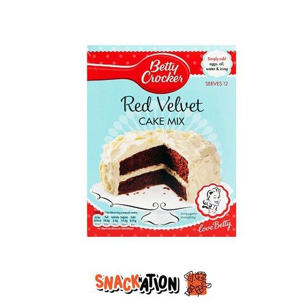 BETTY CROCKER Red Velvet Cake Mix - Preparato per Torta Red Velvet 425 gr - Snackation