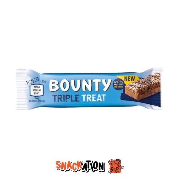 BOUNTY Triple Treat - barretta di coccolato gusto bounty con frutta e frutta secca 40 gr - Snackation