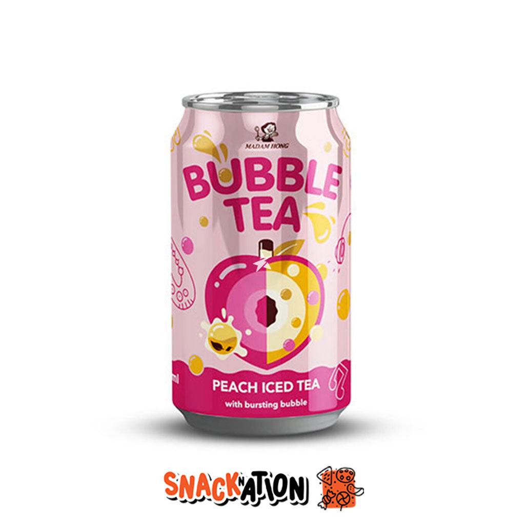 BUBBLE TEA Peach Iced Tea - Bevanda al gusto bubble tè alla Pesca 320 ml - Snackation