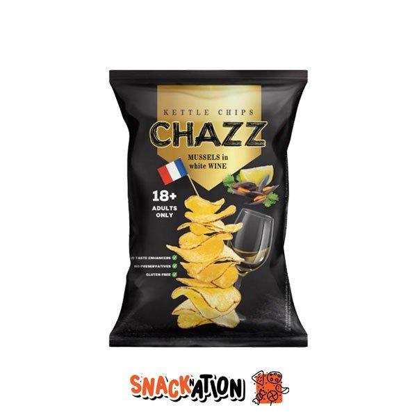 CHAZZ Potato Chips Mussel & White Wine - Patatina al gusto Cozze e Vino Bianco 90 gr - Snackation