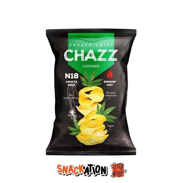 CHAZZ Potato Chips with Hemp & Jalapeno - Patatina al gusto di Cannabis e peperoncino 90 gr - Snackation