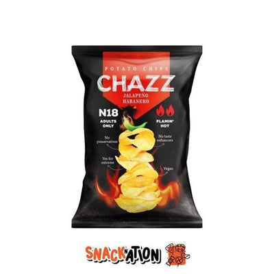 CHAZZ Potato Jalapeno & Habanero Pepper - Patatina al gusto piccante 90 gr - Snackation