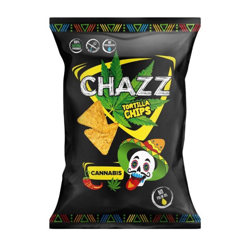 CHAZZ Tortilla Chips Hemp Jalapeno – Patatine di mais al gusto Cannabis e Jalapeno 100g - Snackation