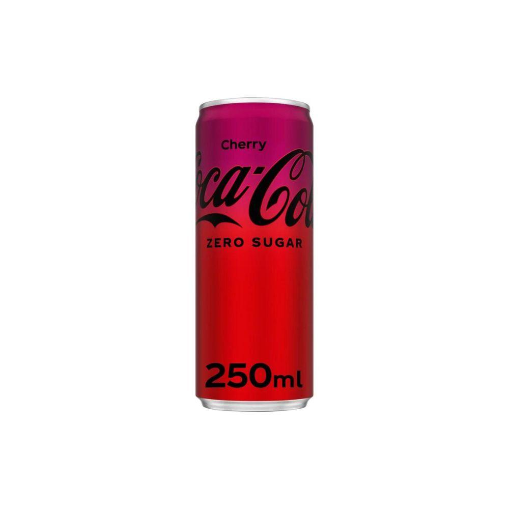 COCA COLA Cherry Zero Sugar - Bevanda Gassata alla Ciliegia Senza Zucchero 250 ml - Snackation