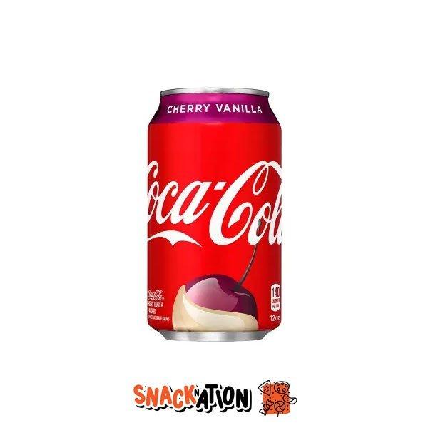 COCA COLA USA CHERRY VANILLA - Gusto coca cola, ciliegia e vaniglia 355 ml - Snackation