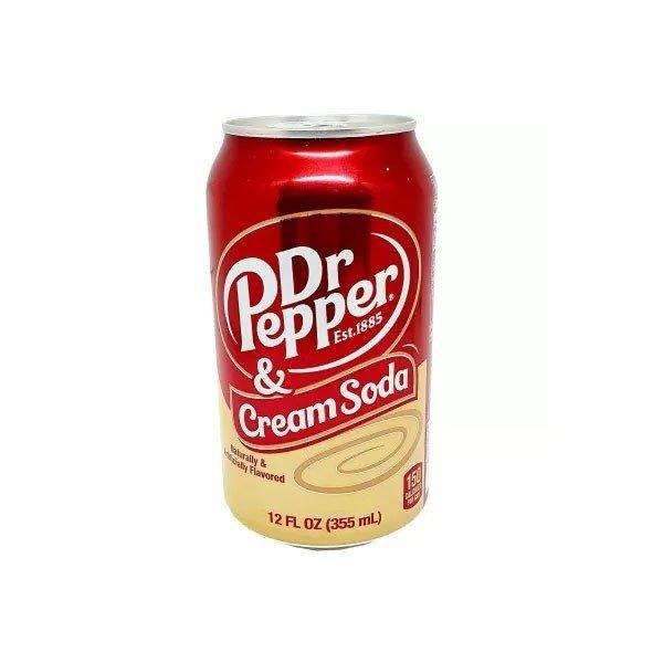 DR PEPPER & Cream Soda - Bevanda gassata al gusto vaniglia e ciliegia 355 ml - Snackation