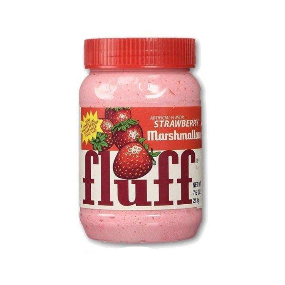 DURK FLUFF Marshmallow Fluff Strawberry - Crema spalmabile al marshmallow e fragola 213 gr - Snackation