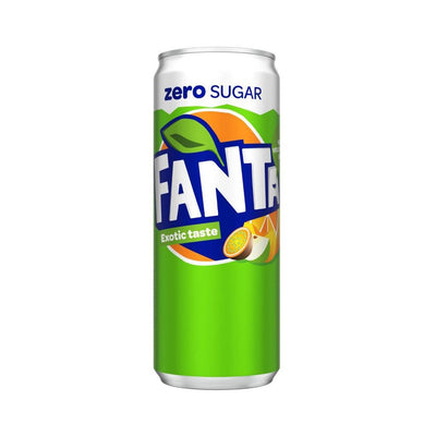 FANTA Exotic Zero Sugar - Bevanda gassata al gusto di frutta esotica senza zucchero 330 ml - Snackation