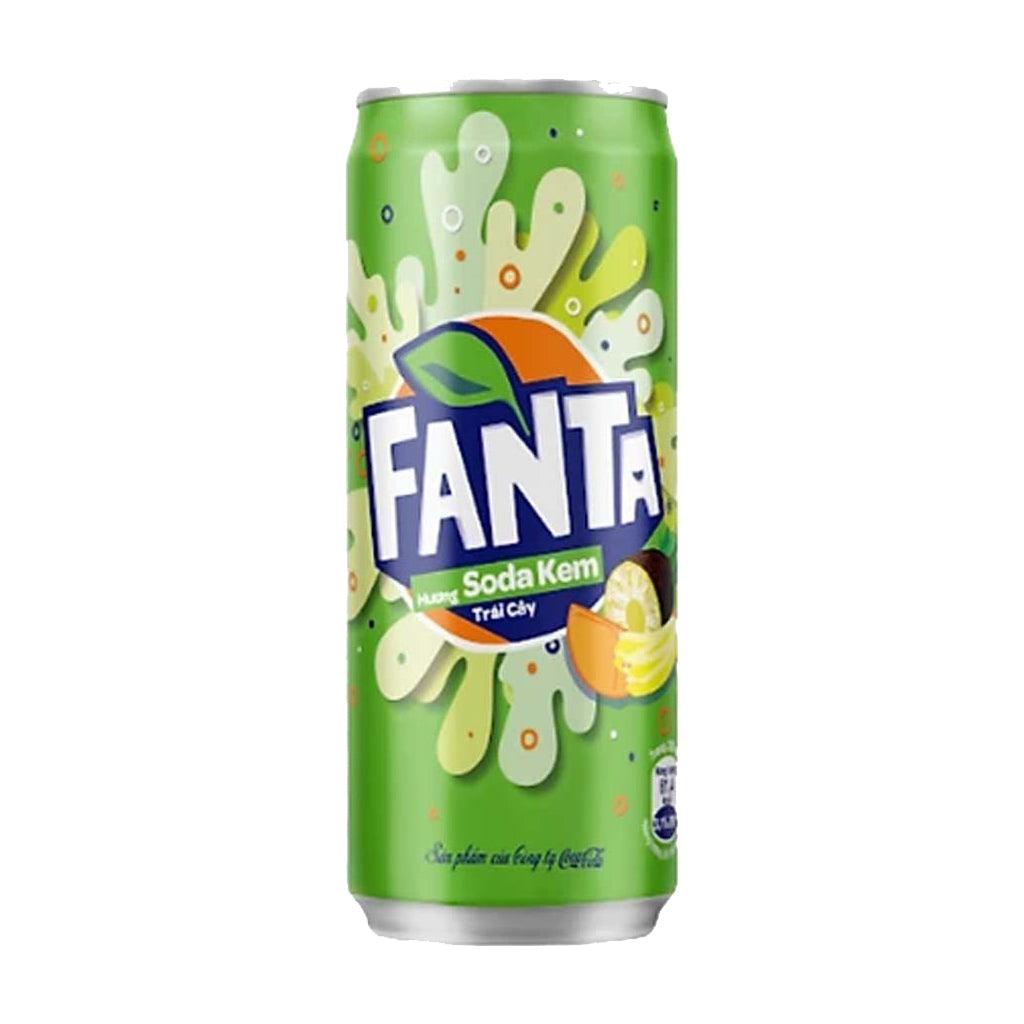 FANTA Soda Kem Trai Cay Vietnam Import - Bevanda gassata al gusto di arancia. ananas e banana 320 ml - Snackation