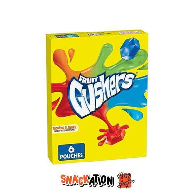 Fruit Gushers - Caramelle gommose al gusto di frutti tropicali 136 gr - Snackation