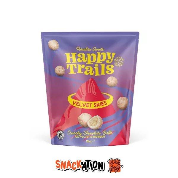 HAPPY TRAILS Velvet Skies - Palline di cioccolato bianco e red velvet 155 gr - Snackation