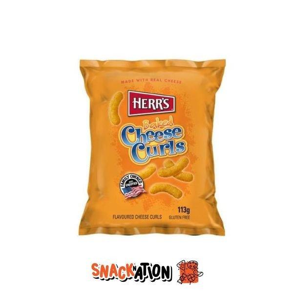 HERR'S Baked Cheese Curls - Patatina di mais al gusto formaggio 113 gr - Snackation