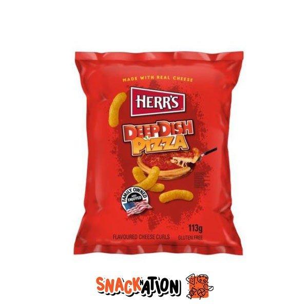 HERR'S DeepDish Pizza Curls - Patatina di mais al gusto Pizza 113 gr - Snackation