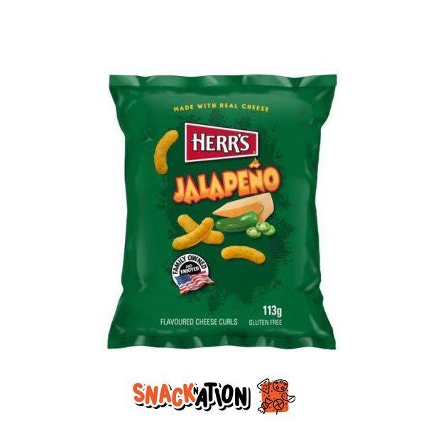 HERR'S Jalapeno Curls Big Pack - Patatina di mais piccante 198 gr - Snackation