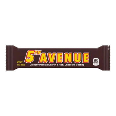 HERSHEY'S 5th Avenue - Barretta di cioccolato e burro di arachidi croccante 56 gr - Snackation