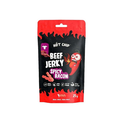 Hot Chip Beef Jerky Spicy Bacon - Carne secca aromatizzata al bacon 25 gr - Snackation