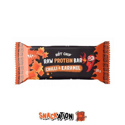 Hot Chip Raw Chilli & Karamel Protein Bar - Barretta proteica Caramello e Peperoncino 35gr - Snackation