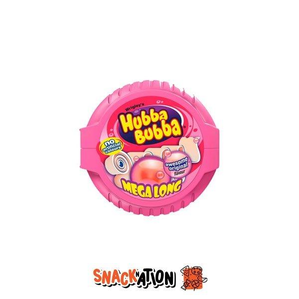 HUBBA BUBBA Mega Long Pink - Rotolo di Bubble Gum gusto tutti frutti 56 gr - Snackation