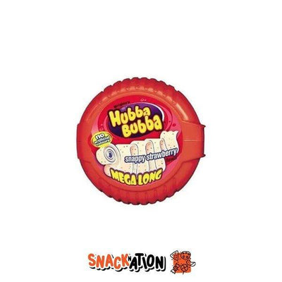 HUBBA BUBBA Mega Long Red - Rotolo di Bubble Gum gusto fragola 56 gr - Snackation