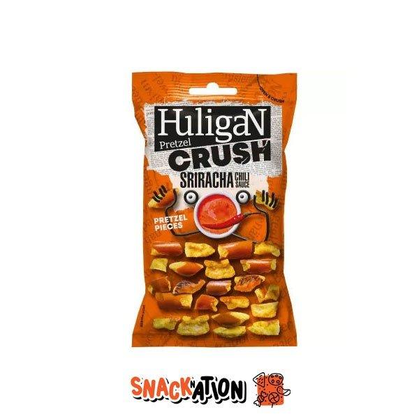 HULIGAN CRUSH Sriracha - Pretzel al gusto di peperoncino Sriracha 65 gr - Snackation