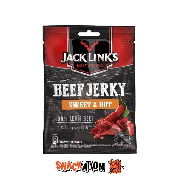 JACK LINK'S Sweet & Hot Beef Jerky - carne di manzo essiccata dolce e piccante 25 gr - Snackation