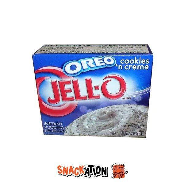 JELL-O Oreo Cookies 'N Creme - Preparato per budino al gusto oreo 119 gr - Snackation