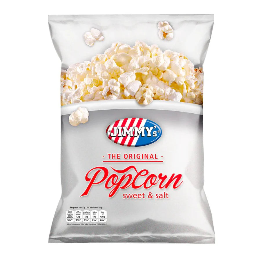 JIMMY'S Popcorn The original Sweet & Salt-Dove il dolce incontra il salato, nasce la magia del popcorn perfetto 100g