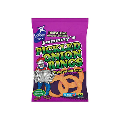 JOHNNY'S Pickled Onion Rings - Anelli di mais al gusto di cipolla sottaceto 22 gr - Snackation