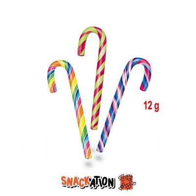 JOHNY BEE Candy Cane Multicolor - Caramelle dure gusto tutti frutti 12 gr - Snackation