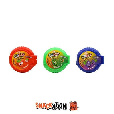 JOY Crazy Roll Tattoo - Rotolo di Bubble Gum vari gusti + TATTOO 15 gr - Snackation