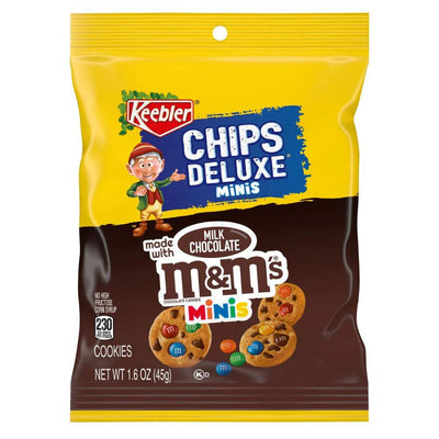 KEEBLER Cookies with M&M's Minis Bite Size - Piccoli biscotti con gocce di cioccolato e m&m's 45 gr - Snackation