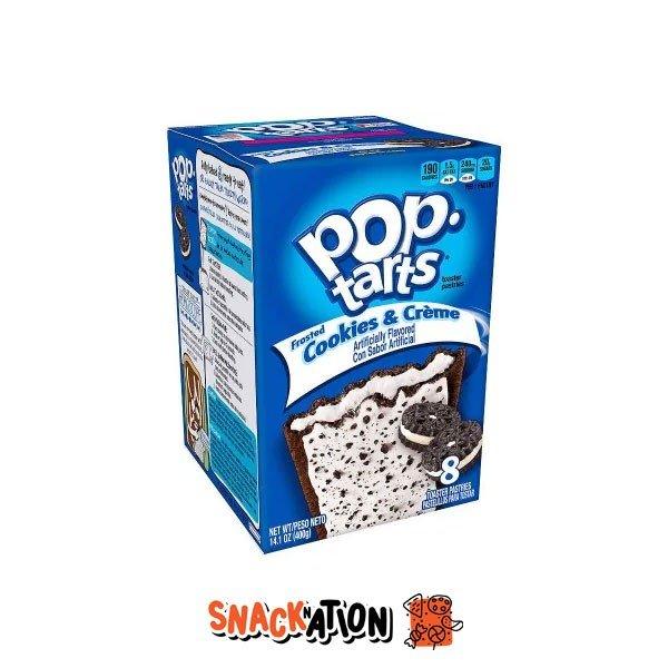 KELLOG'S POP TART Frosted Cookies & Cream - Biscotti al cacao e crema di vaniglia 384 gr - Snackation