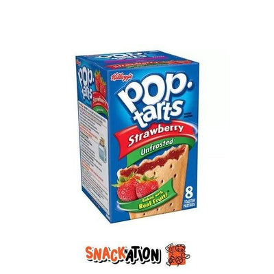 KELLOG'S POP TART Unfrosted Strawberry - Biscotti e marmellata di fragole 384 gr - Snackation