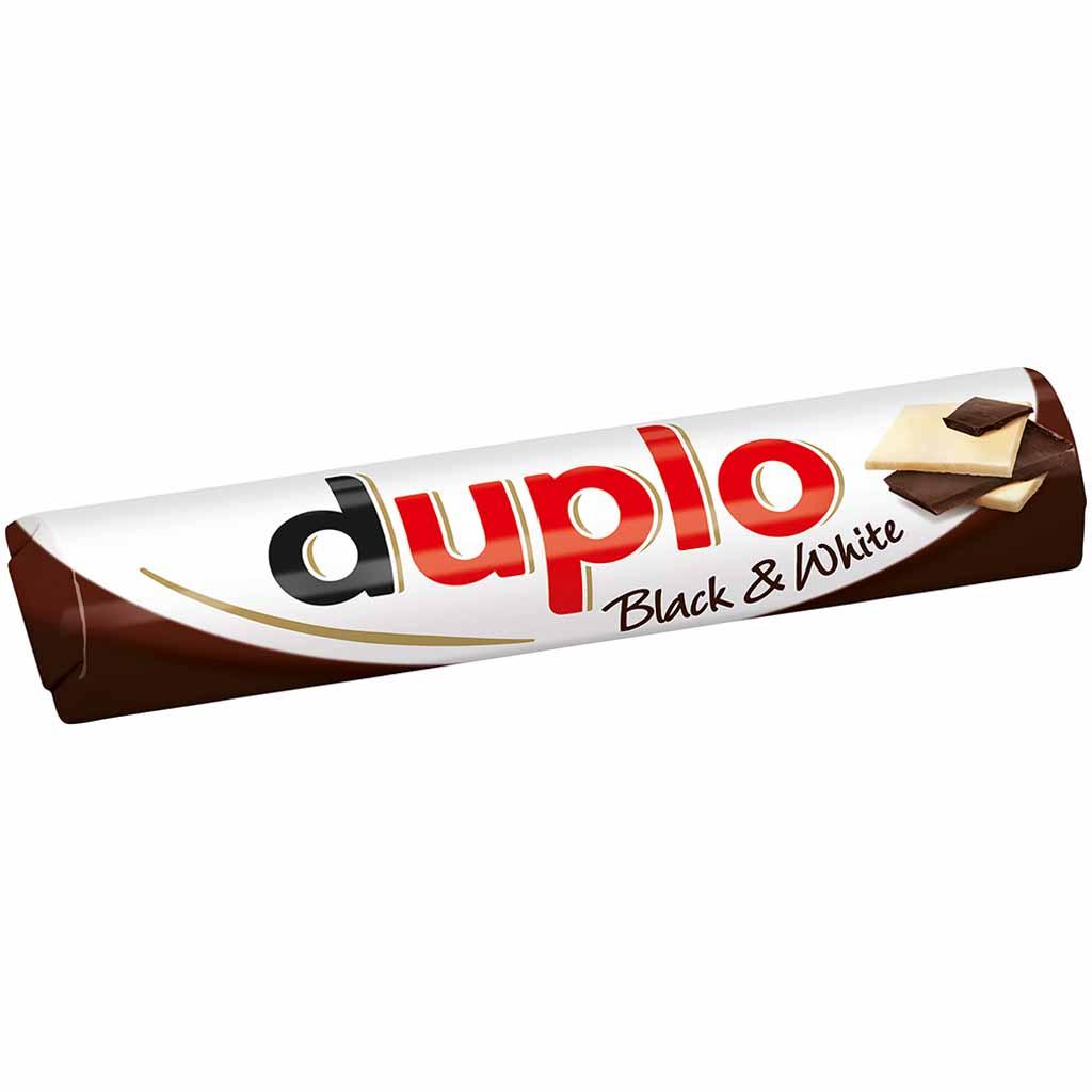 KINDER Duplo Black & White - Wafer al Cioccolato Bianco e Fondente 18 gr - Snackation