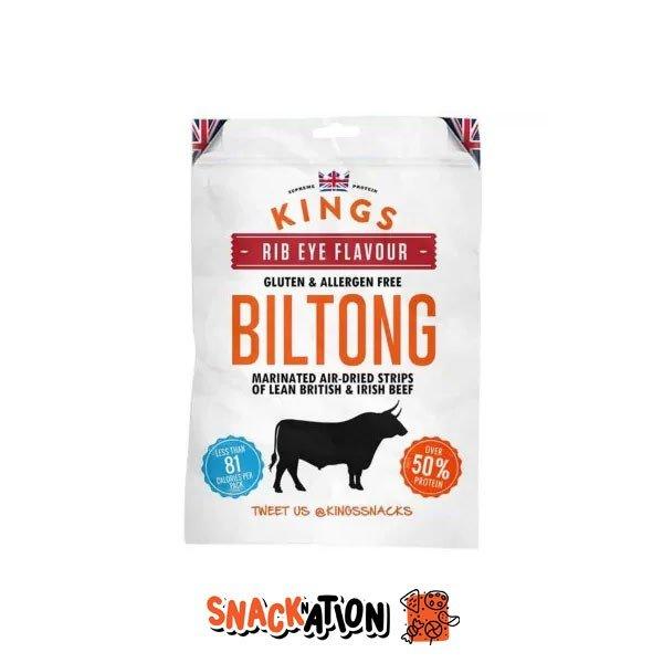 KINGS Beef Biltong Rib Eye Flavour - carne di manzo essiccata 25 gr - Snackation