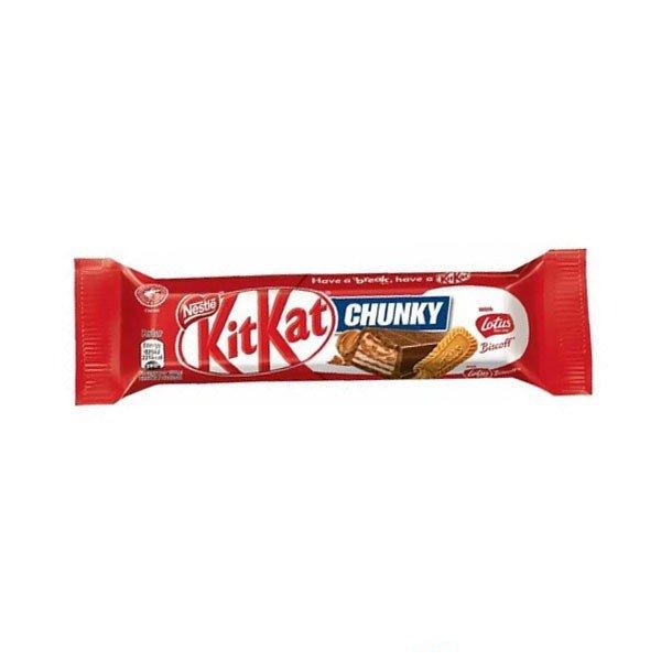 KITKAT Chunky Lotus - Barretta di cioccolato, wafer e crema Lotus 42 gr - Snackation