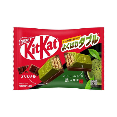 KITKAT Double Matcha Chocolate Japan - Barretta di cioccolato bigusto e tè matcha 124 gr - Snackation