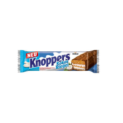 KNOPPERS Kokos Riegel - Wafer con cocco e caramello ricoperto da cioccolato 40 g - Snackation