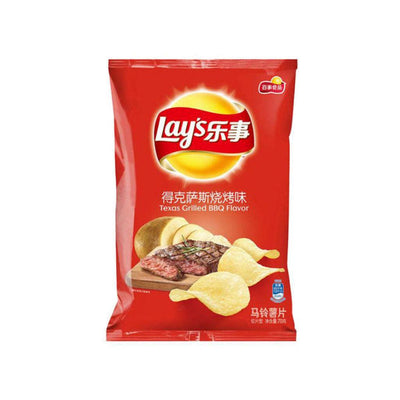 LAY'S Chips Texas Grilled BBQ Flavor Asian - Patatine gusto di Barbecue Texano 40 gr - Snackation