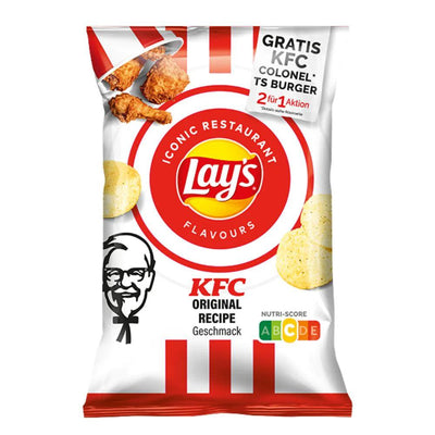 LAY'S KFC Chicken Original Recipe - Patatine gusto di pollo fritto KFC 150 gr - Snackation