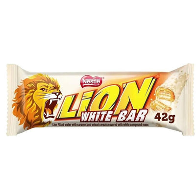 LION White - Barretta Lion al cioccolato bianco 42 gr - Snackation