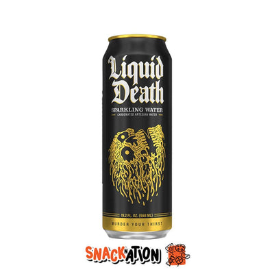 LIQUID DEATH Sparkling Water - Acqua Frizzante delle Alpi 568 ml - Snackation