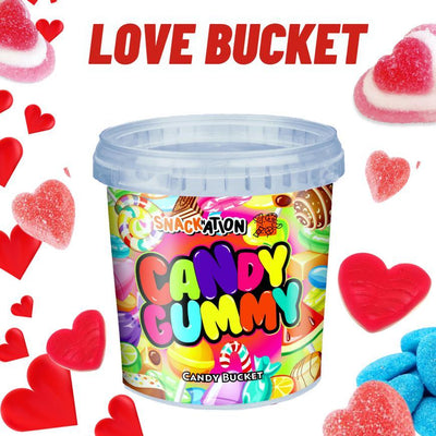 LOVE CANDY BUCKET - Secchiello di Caramelle Gommose per la persona che ami - Snackation