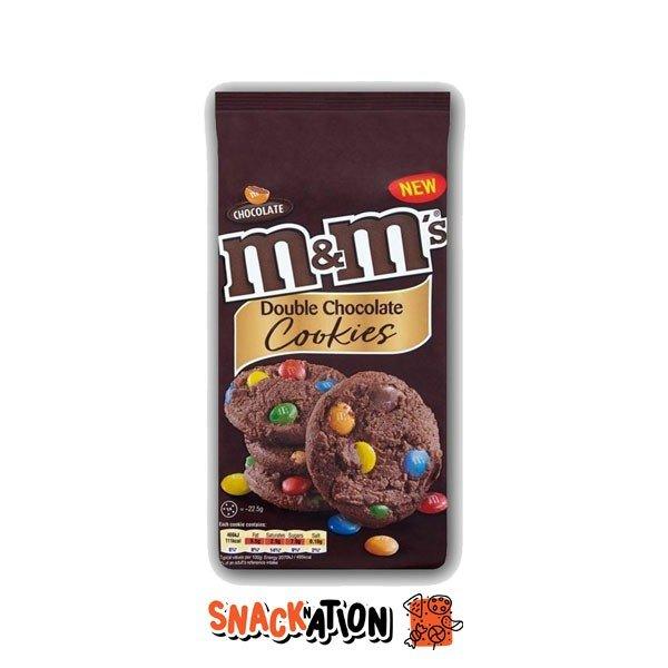 M&M's Cookies Double Chocolate - Biscotti al cioccolato con piccoli m&m's 180 gr - Snackation