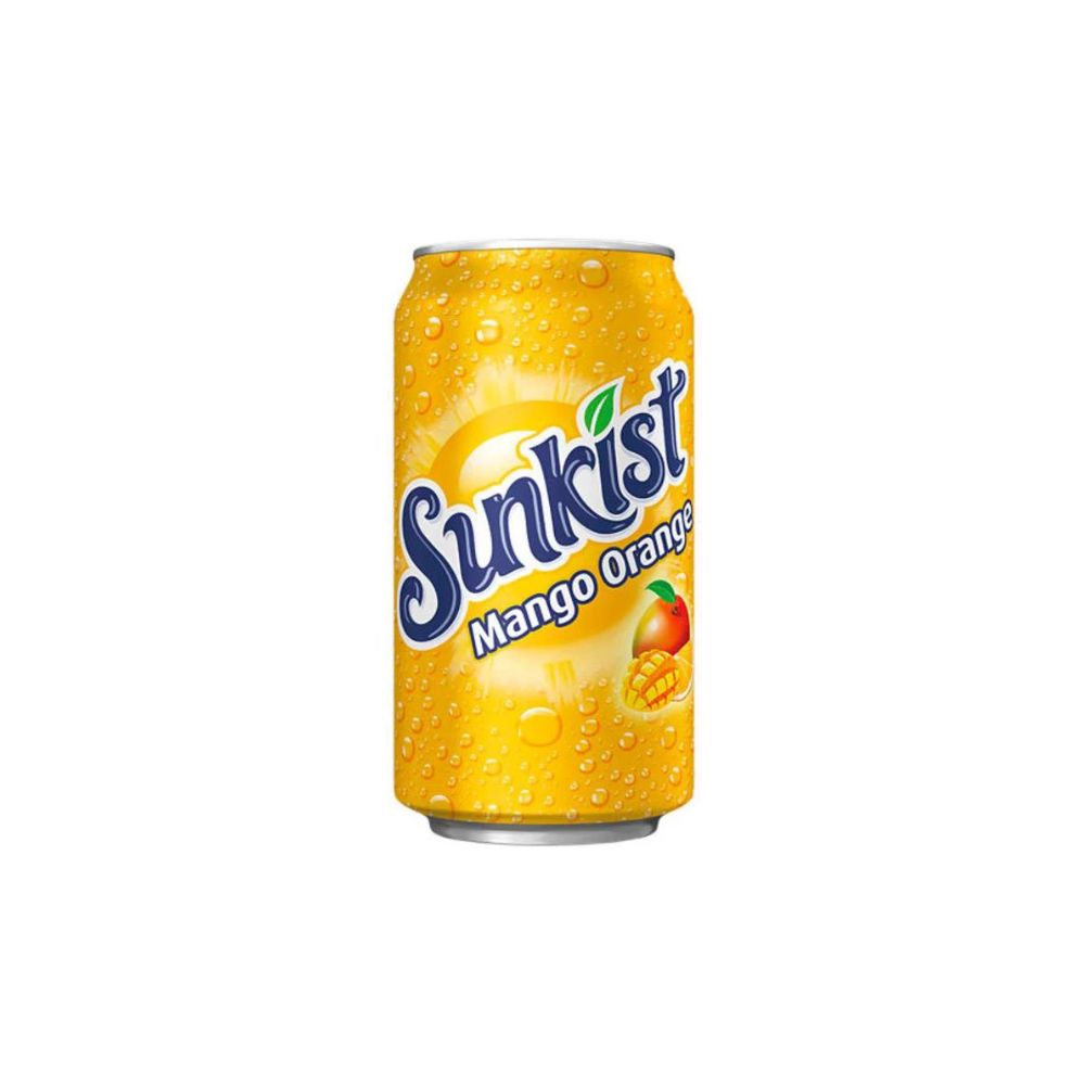 SUNKIST Mango Orange soda - Bevanda frizzante al Gusto di Mango e Arancia 355 ml