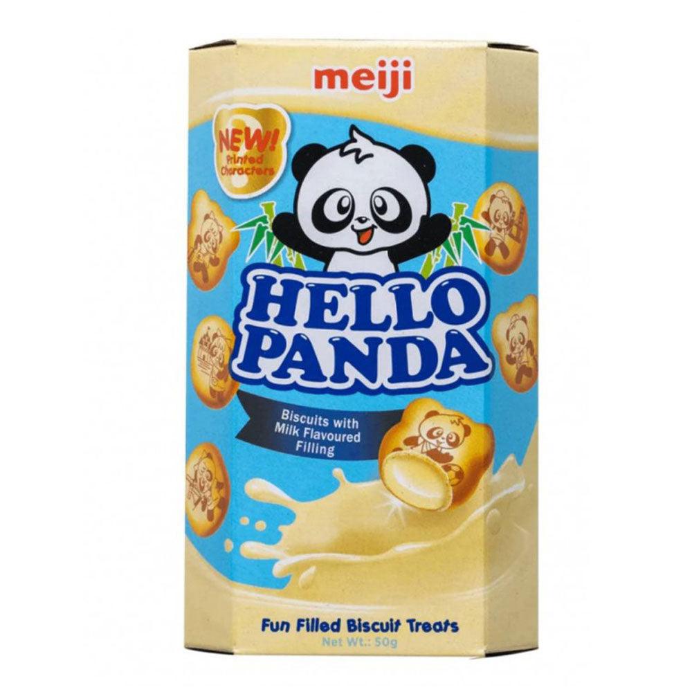 MEIJI Hello Panda Milk - bisuitti al latte con crema al gusto di latte ripiena 42g - Snackation